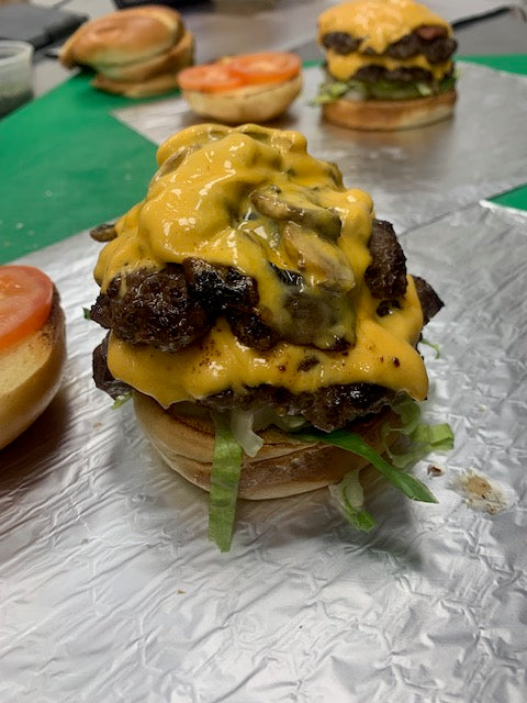 Double Mushroom Cheddar Burger